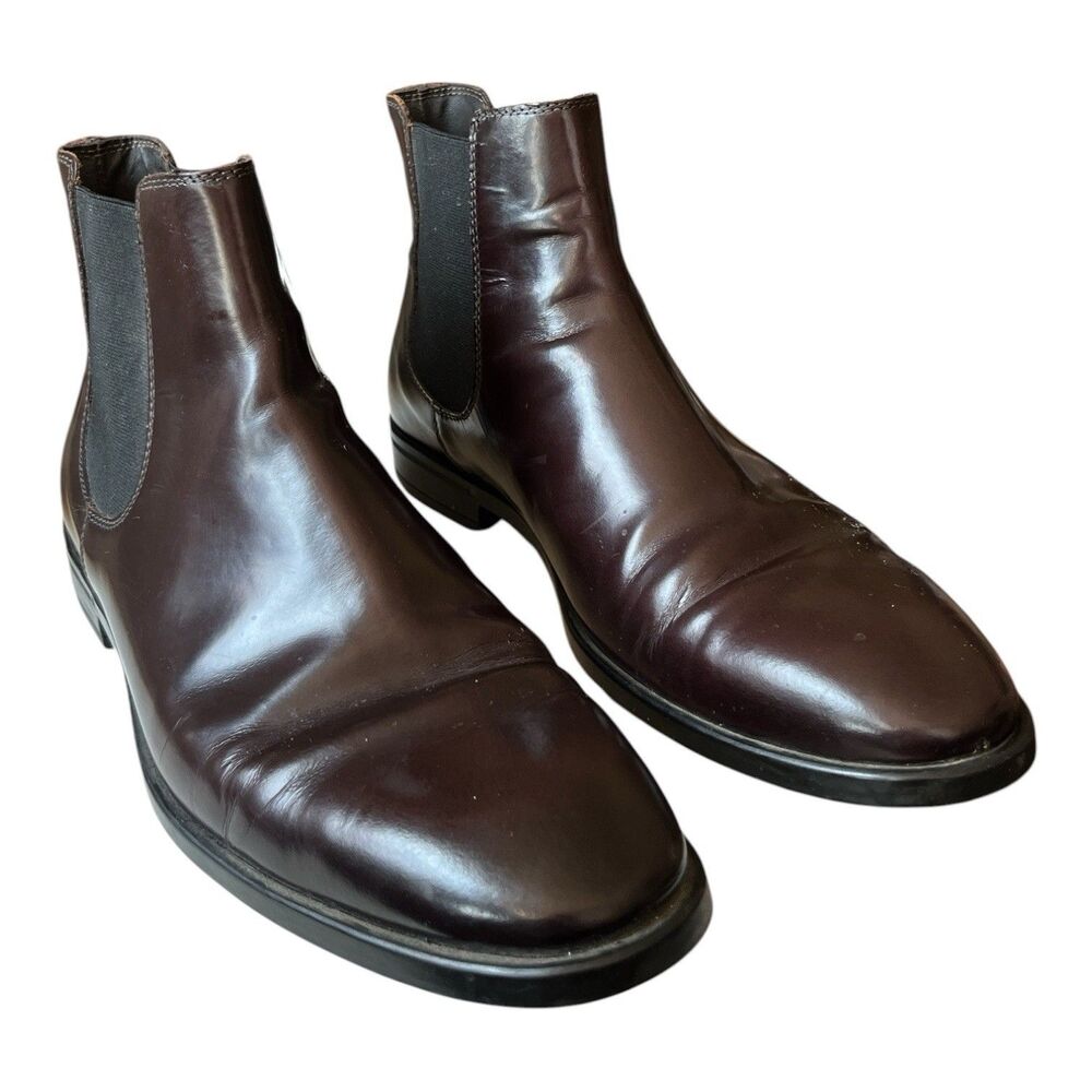 To Boot New York Adam Derrick Leather Erickson Chelsea Boots Mens Italy Size 8.5